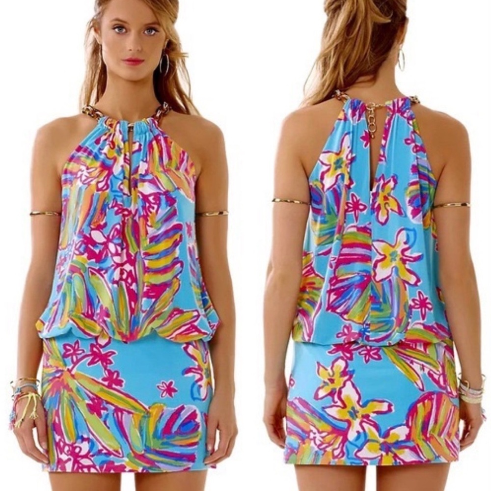 Lilly Pulitzer sz Small Siena Chain Halter Dress